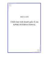 BÀI LUẬN Chiến lược kinh doanh quốc tế của KPMG INTERNATIONAL. ppt