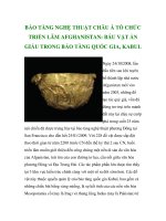 BẢO TÀNG NGHỆ THUẬT CHÂU Á TỔ CHỨC TRIỂN LÃM AFGHANISTAN: BÁU VẬT ẨN GIẤU TRONG BẢO TÀNG QUỐC GIA, KABUL docx