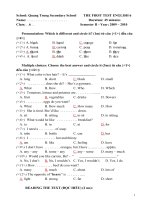 bai kiem tra TA 6 (cuc hot)