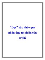 Đọc sức khỏe qua phản ứng tự nhiên của cơ thể potx