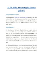 Ai cần Tiếng Anh trong giao thương quốc tế!? ppt