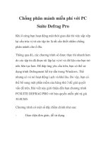 Chống phân mảnh miễn phí với PC Suite Defrag Pro doc