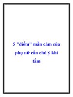 5 điểm mẫn cảm của phụ nữ cần chú ý khi tắm potx