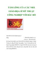 TẤM LÒNG CỦA CÁC NHÀ GIÁO-HỌA SĨ MỸ THUẬT CÔNG NGHIỆP VỚI BÁC HỒ docx