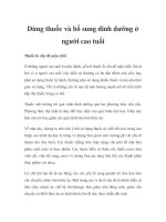 Dùng thuốc và bổ sung dinh dưỡng ở người cao tuổi ppsx