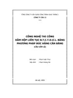 Đề tài : CÔNG NGHỆ THI CÔNG DẦM HỘP LIÊN TỤC B.T.C.T.D.Ư.L. BẰNG PHƯƠNG PHÁP ĐÚC HẪNG CÂN BẰNG (CẦU CẨM LỆ) pps