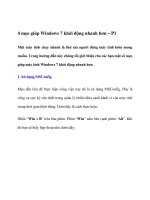 4 mẹo giúp Windows 7 khởi động nhanh hơn – P1 potx