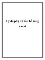 Lý do phụ nữ cần bổ sung canxi pot