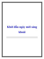 Khởi đầu ngày mới sảng khoái pdf