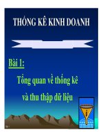 Thống kê kinh doanh - Tổng quan về thống kê và thu nhập dữ liệu docx