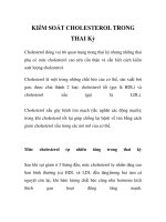 KIỂM SOÁT CHOLESTEROL TRONG THAI KỲ pot