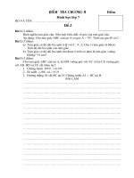 Đề KT chương 2 hình 7 + ĐA (đề 3 đã sửa)