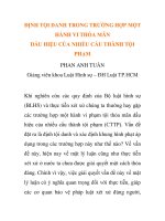 báo cáo nghiên cứu khoa học  ''''định tội danh trong trường hợp một hành vi thỏa mãn dấu hiệu của nhiều cấu thành tội phạm''''