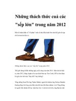 Những thách thức cuả các 