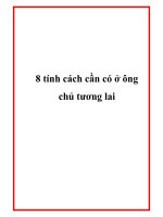 8 tính cách cần có ở ông chủ tương lai ppt