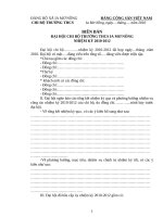 biên bản đại hội chi bộ