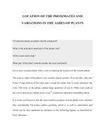 LOCATION OF THE PROXIMATES AND VARIATIONS IN THE ASHES OF PLANTS pps