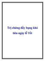Trị chứng đầy bụng khó tiêu ngày lễ Tết ppt