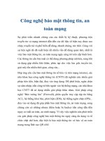 Công nghệ bảo mật thông tin, an toàn mạng potx
