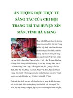 ẤN TƯỢNG ĐỢT THỰC TẾ SÁNG TÁC CỦA CHI HỘI TRANG TRÍ TAI HUYỆN XÍN MẦN, TỈNH HÀ GIANG potx