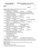 Kiem tra sinh 9 - giua ki 2