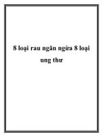 8 loại rau ngăn ngừa 8 loại ung thư potx