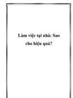 Làm việc tại nhà: Sao cho hiệu quả ppt