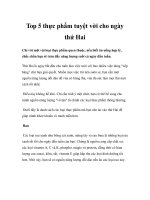 Top 5 thực phẩm tuyệt vời cho ngày thứ Hai doc