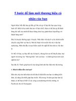 5 bước để làm mới thương hiệu cá nhân của bạn doc