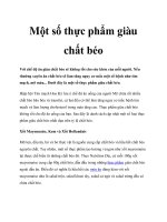 Một số thực phẩm giàu chất béo ppsx