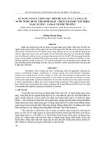 báo cáo nghiên cứu khoa học  '  sử dụng năng lượng mặt trời để nấu ăn và cung cấp nước nóng dùng cho sinh hoạt - một giải pháp tiết kiệm năng lượng và bảo vệ môi trường'