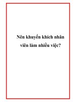 Nên khuyến khích nhân viên làm nhiều việc docx