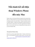 Tiến hành kết nối điện thoại Windows Phone đến máy Mac doc