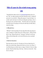 Một số cụm từ cần tránh trong quảng cáo doc