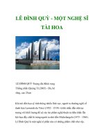 LÊ ĐÌNH QUỲ - MỘT NGHỆ SĨ TÀI HOA pptx