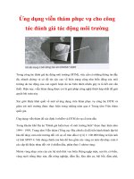 Ứng dụng viễn thám phục vụ cho công tác đánh giá tác động môi trường ppt