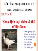 Khóa định loại chim và thú ở việt nam doc