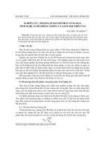 báo cáo khoa học  'nghiên cứu, thành lập bản đồ phân vùng hạn tỉnh nghệ an để phòng chống và giảm nhẹ thiên tai'