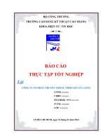 Báo cáo thực tập tốt nghiệp cntt
