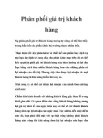 Phân phối giá trị khách hàng ppt