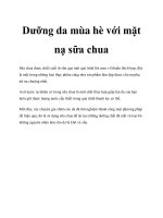 Dưỡng da mùa hè với mặt nạ sữa chua potx