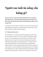 Người cao tuổi ăn uống cần kiêng gì? pps