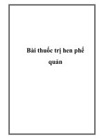 Bài thuốc trị hen phế quản pps