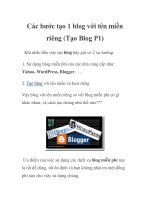 Các bước tạo 1 blog với tên miền riêng (Tạo Blog P1) docx