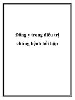 Đông y trong điều trị chứng bệnh hồi hộp pdf