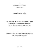 Luận văn thạc sỹ khoa học nông nghiệp 