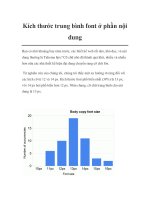 Kích thước trung bình font ở phần nội dung pptx