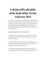 6 tháng miễn phí phần mềm danh tiếng Norton Antivirus 2012 ppt