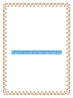 Bí quyết của mái tóc khoẻ đẹp hoàn hảo pot