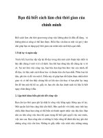 Bạn đã biết cách làm chủ thời gian của chính mình pptx